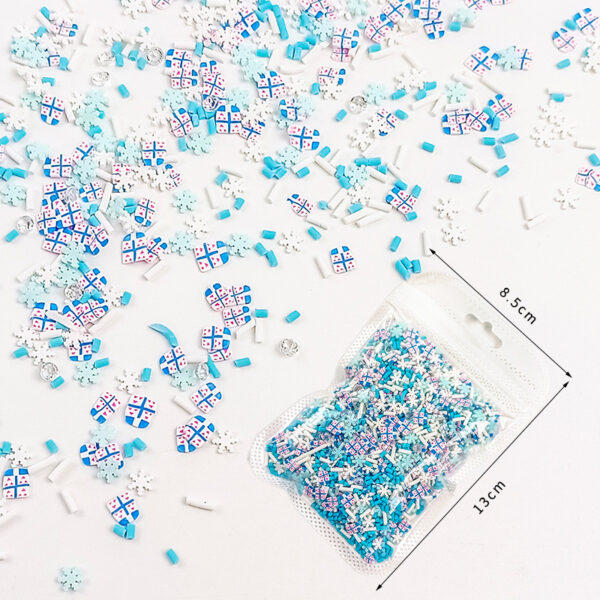 Wholesale Christmas soft pottery nail art slice 5MM mixed mix and match 50g small bag cross-border holiday party DIY accessories