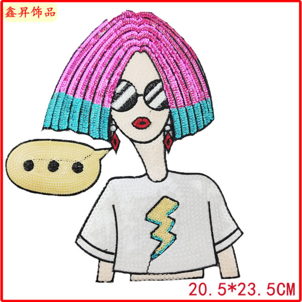Wholesale Cross-Border fashion personality beauty embroidered cloth stickers coat decorations can be hot stickers pants accessories patch manufacturers direct supply