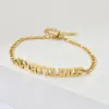 Fashion Letter Stainless Steel Gold Plated Bracelets