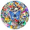Wholesale 108 butterfly graffiti personalized cross-border insect Journal creative DIY skateboard water Cup luggage stickers waterproof