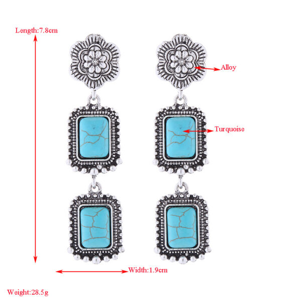 Wholesale Cross-border original design European and American retro fashion new multi-layer temperament earrings exaggerated bohemian dinner earrings