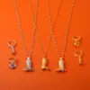 Wholesale Copper 18K Gold Plated Simple Style Plating Boots Earrings Necklace