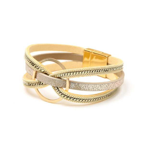 Wholesale bracelet magnetic buckle PU leather bracelet