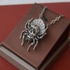 Wholesale Vintage Gothic Spider Pendant Necklace Antique Silver Necklace for Women Fashion Jewelry