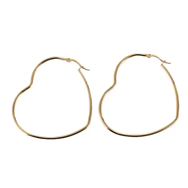 Wholesale PVD Coated Imitation Gold U Shape 304 Stainless Steel Simple Style Waterproof Non Tarnish Earrings