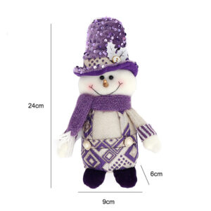 Purple standing doll snowman