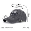 Wholesale Cross-border washed cotton Amazon three-dimensional embroidered baseball cap washed old original cap B1173