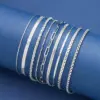 Wholesale Stainless Steel Women's Bracelet Non-Fading Tassel Commute Titanium Steel Bracelet Fashionable Geometric Pattern Luxury Style