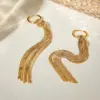 Wholesale 18K Gold Stainless Steel Snake Bone Chain Knot Tassel Earrings Elegant And Glorious Daily And Date Suitable For Women