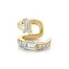Wholesale Fashion Geometric Plating Diamond Copper Artificial Gemstones Earrings