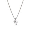 Wholesale European and American Full Diamond Double Cross Necklace Personality Retro Trendy Cold Style Personality Chain Niche Cool Fashion Jewelry