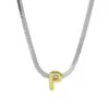 Wholesale Elegant Simple Luxury Stainless Steel 18K Gold Plated 26 Letter Pendant Necklace Women Casual Weekend Date Selfie Festival
