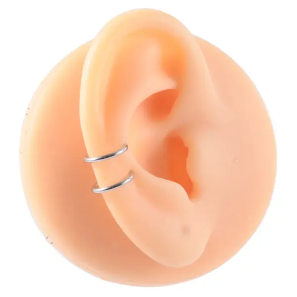 304 Stainless Steel Solid Color Ion Plating (IP) Stone-Free 18K Gold Plated Casual Vacation Tropical Waterproof Non Tarnish lishing Gold Steel Color Black Ear Cus