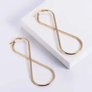 Wholesale Simple Style Geometric Plating Stainless Steel No Inlaid 18K Gold Plated Earrings