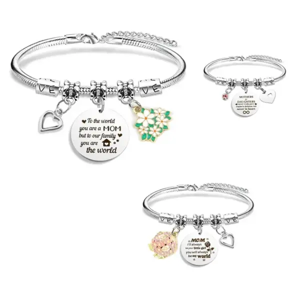 Wholesale Simple Style Classic Style Letter 201 Stainless Steel Alloy Bangle In Bulk