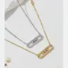 Wholesale Simple Style Shiny Geometric Copper Plating Inlay Zircon 18k Gold Plated Pendant Necklace