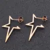 Wholesale PVD Coated 18K Gold Real Gold Plated Star 304 Stainless Steel Fashion Waterproof Non Tarnish Drop Earrings