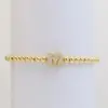 Wholesale New DIY Design Niche Temperament Inlaid Zirconium 26 English Letter Accessories Copper Bead Beaded Bracelet Ornament
