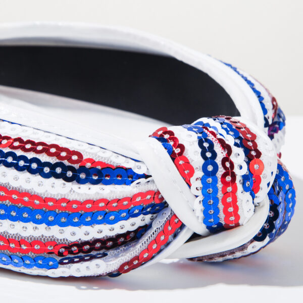 oly-6e74b8902d3f142e4a126eb9f8902835 Wholesale Cross-Border New American Flag Independence Day Headband Creative Diamond Striped Star Sequin Fabric Headband Hair Accessories for Women