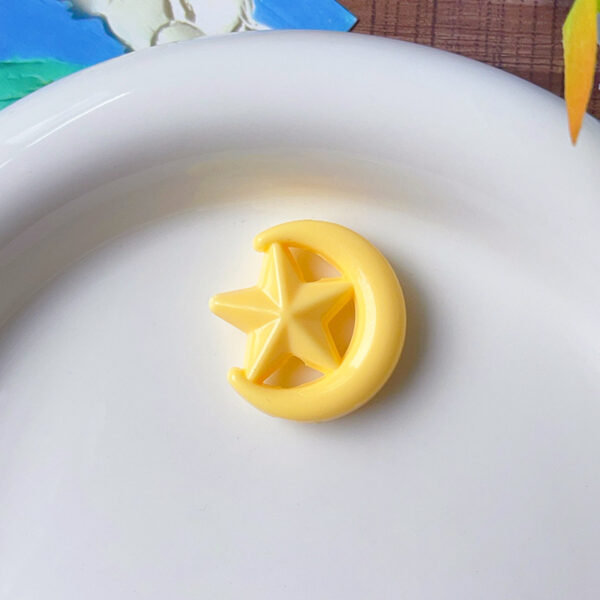 Wholesale Acrylic through-hole star and moon shaped beads