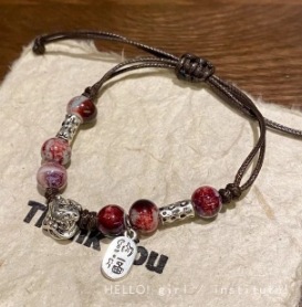 Purple ceramic lucky bracelet