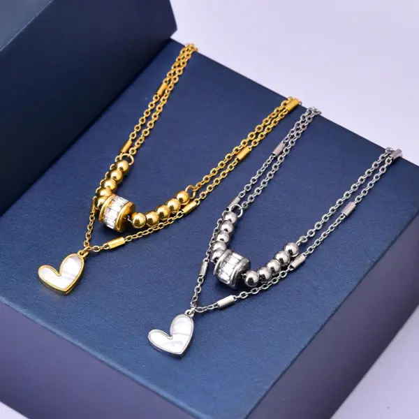 1 Piece Heart Shape Stainless Steel Waterproof Non Tarnish Shell PVD Coated Real Gold Plated Women'S Anklet