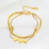 Classic Style Solid Color Titanium Steel Plating Gold Plated Bracelets