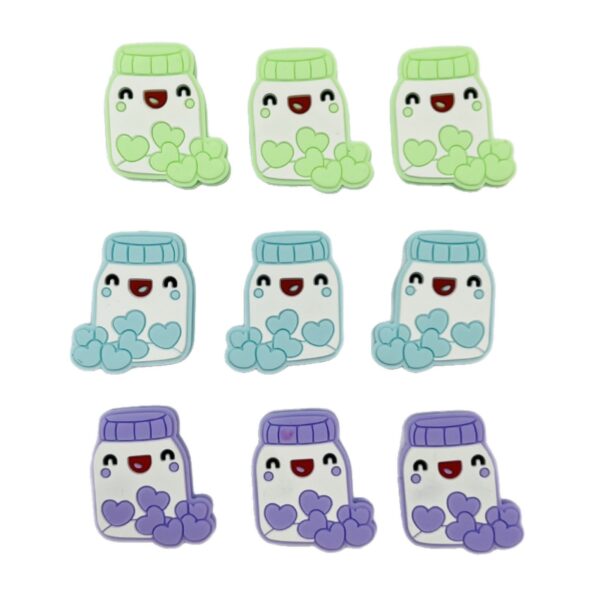 Wholesale Macaron Color Cartoon Food Grade Silicone Baby Teether Beads DIY Jewelry Glue Loose Beads Creative Beading Accessories