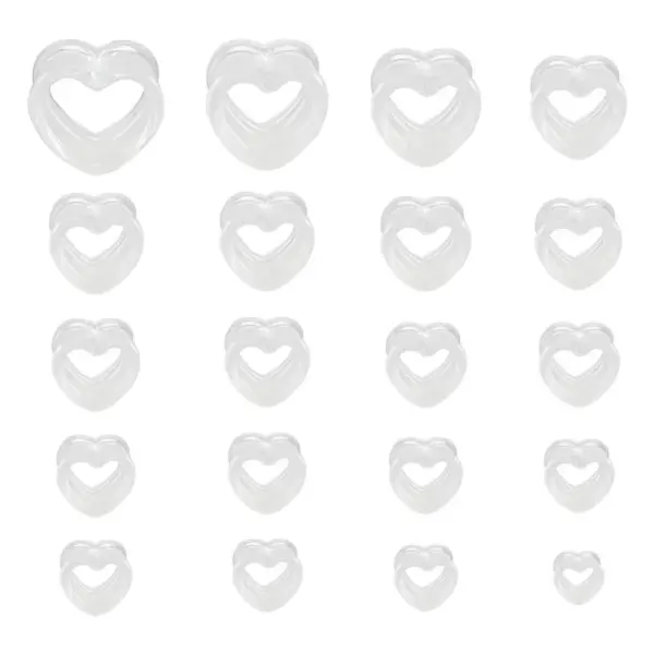 Wholesale 1 Pair Ear Cartilage Rings & Studs Simple Style Heart Shape Arylic