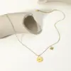 Wholesale Jewelry Star Stainless Steel Titanium Steel PVD Coated Plating Pendant Necklace