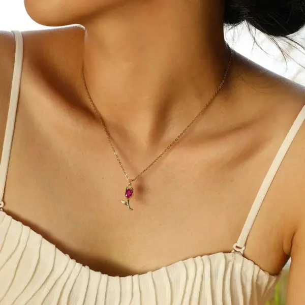 Wholesale Copper Gold Plated Lady Plating Inlay Flower Zircon