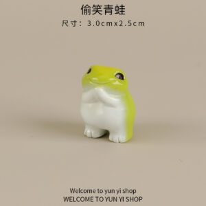 One standing frog chuckled.