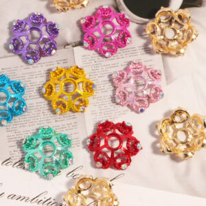 Wholesale Hollow snowflake DIY bracelet necklace spacer beads