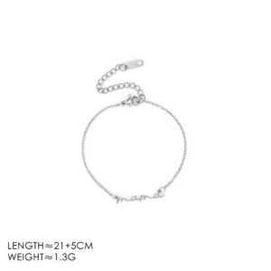 Steel color anklet / 18K