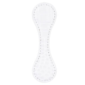 Magnetic buckle bookmark / Crocodile pattern white (with edge)