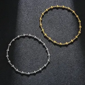 Basic Geometric Stainless Steel Plating Bracelets 1 Piece