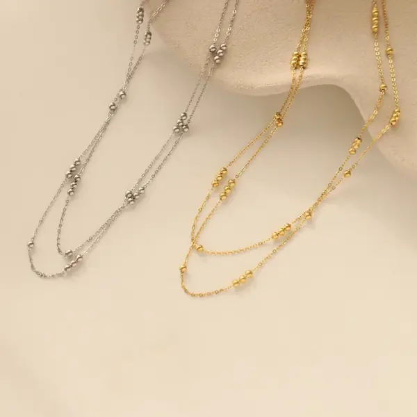 Wholesale 201 Stainless Steel Gold Plated Casual Simple Style Plating Round Pendant Necklace