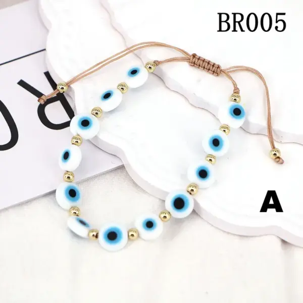 Copper Plating Geometric Artificial Gemstones Copper Bracelets