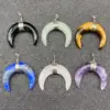 Wholesale Fashion Moon Crystal Polishing Pendant Necklace 1 Piece