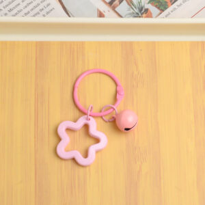 Pink five-pointed star 3cm ring 14 bell