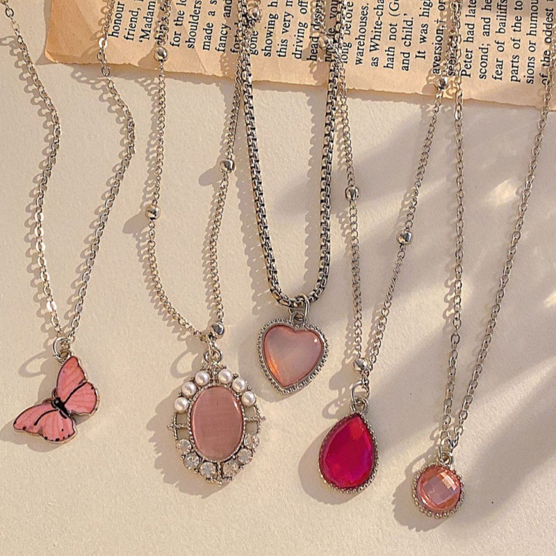 Wholesale Butterfly Heart Diamond Necklace