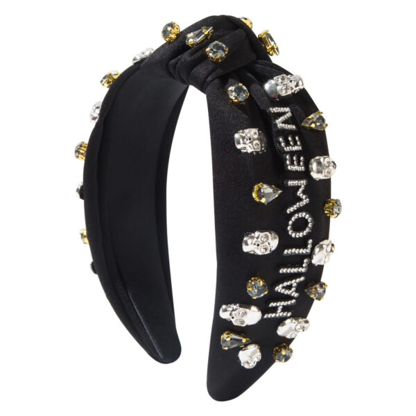 Wholesale Trendy New Halloween Element Headband Letter Halloween Diamond Skull Accessories Decorative Holiday Hair Accessories