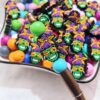 Wholesale e-commerce product: Green Gulu Head Silicone Cartoon Beads, wholesale from the factory, DIY silicone beads.