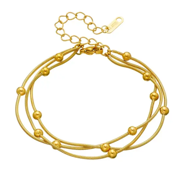 304 Stainless Steel Star Heart Shape Butterfly PVD Coated 18K Real Gold Plated Sweet Simple Style Waterproof Non Tarnish Gold Sier Bracelets Anklet