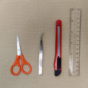 art knife scissors tweezers ruler