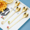 Wholesale spoon creative fruit jewelry pendant spoon coffee spoon