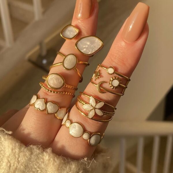 Wholesale Open Ring Stainless Steel Geometric Ins Style Versatile Stainless Steel Ring