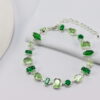 Wholesale Shijia's New Oval Zircon Bracelet for Women, Emerald Streamer Crystal Candy Bracelet, Light Luxury and High-End Feel