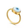 Wholesale Fashion Devil's Eye Titanium Steel Inlay Opal Bracelets Earrings Necklace