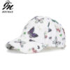 Wholesale Ethnic Style Hat Women's Summer Sun Hat Travel Shopping Butterfly Printed Hard Top Baseball Cap B1157